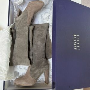 Stuart weitzman highland boots taupe sz 5